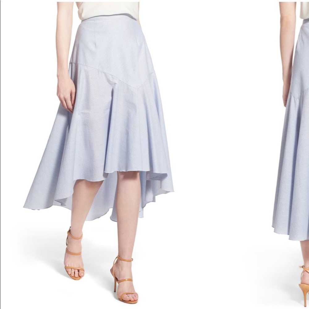 Olivia Palermo x Chelsea28 Drape Poplin Midi Skirt